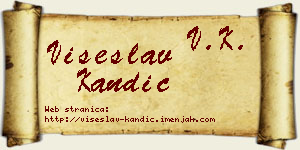 Višeslav Kandić vizit kartica